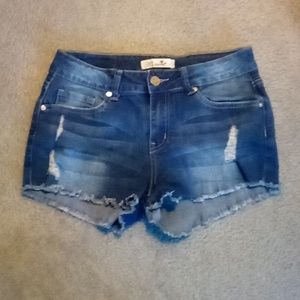 K's More distressed jean shorts